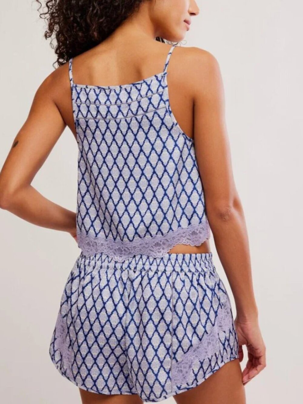 FREE PEOPLE NWT Midnight Muse Printed Set / Blue Combo - Picture 3 of 10